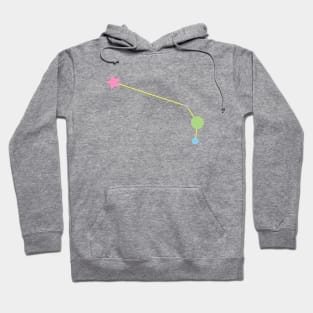 Aries Zodiac Constellation in Rainbow Pastels Hoodie